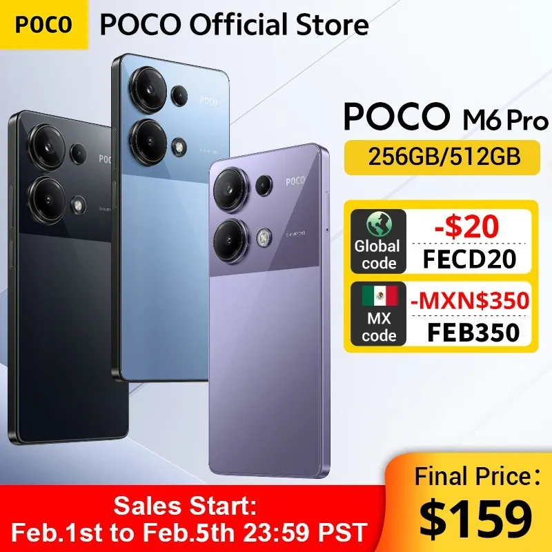  【World Premiere】POCO M6 Pro Global Version Helio G99 Ultra 120Hz Flow AMOLED 64MP Triple Camera with OIS 67W turbo charging 