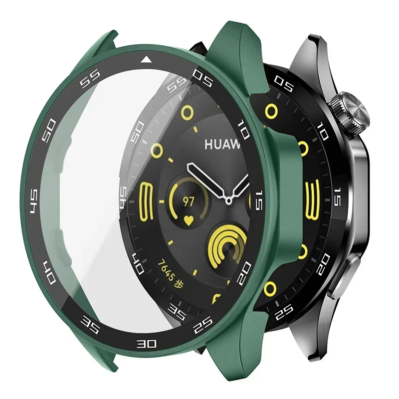 Premium Full-Cover Glass Protective Case for Huawei GT4 Smartwatch