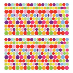 Vibrant Star & Flower Heart Dot Stickers for DIY Crafts and Decoration (10 Sheets Dot)