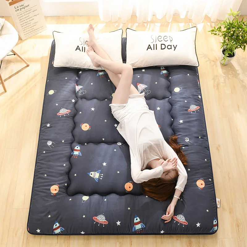 Colchón Tatami japonés plegable, colchón de suelo de futón, cama gruesa a  prueba de humedad, alfombrilla de algodón para dormitorio - AliExpress