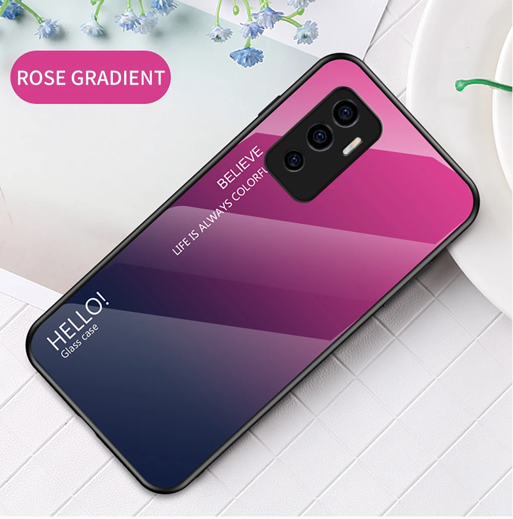 Capa de telemóvel em vidro temperado para vivo v23e v21 v20 pro_voghion.com
