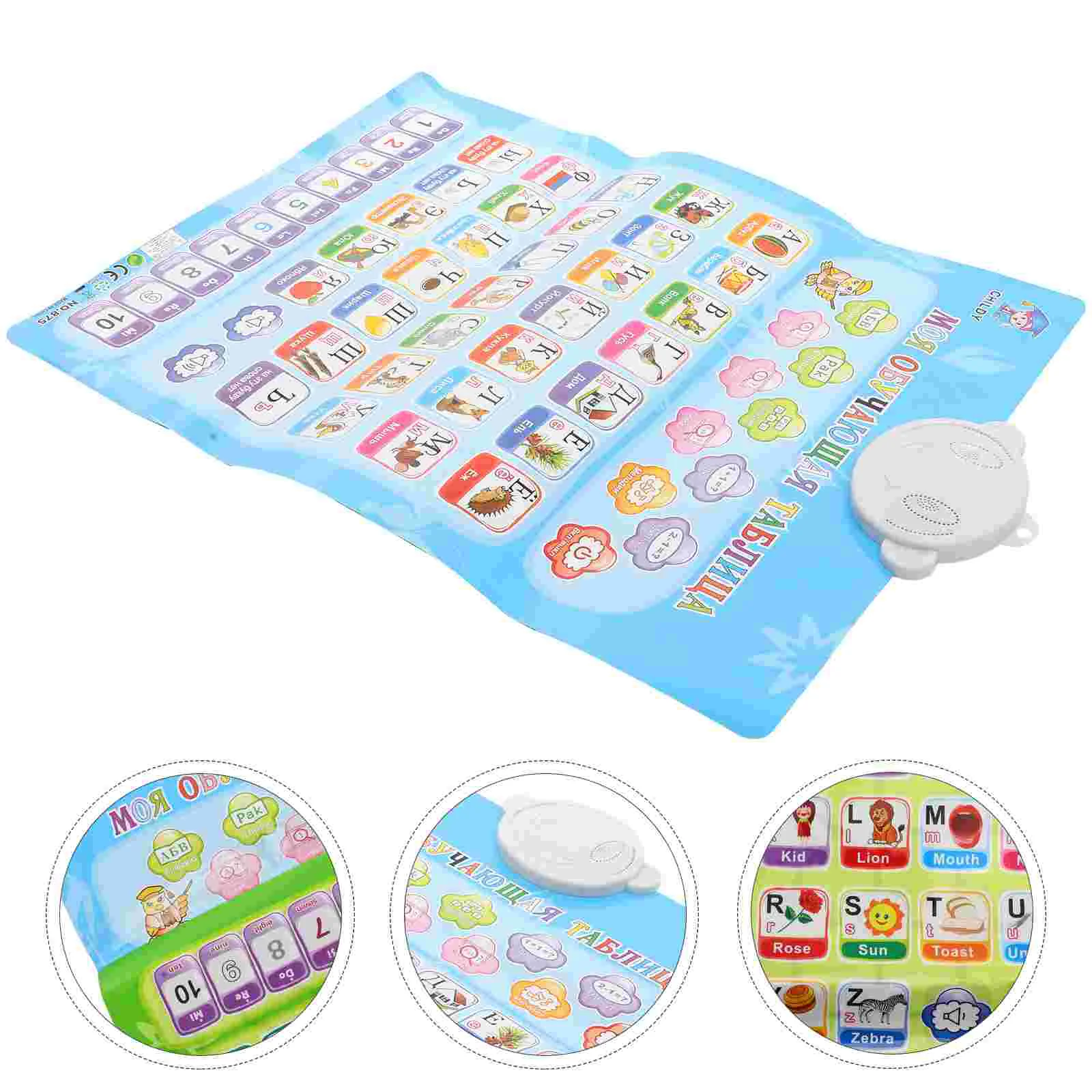 

Flip Chart Russian-British Letter Wall Child Toys Childs Play Poster ABS Alphabet for Toddlers