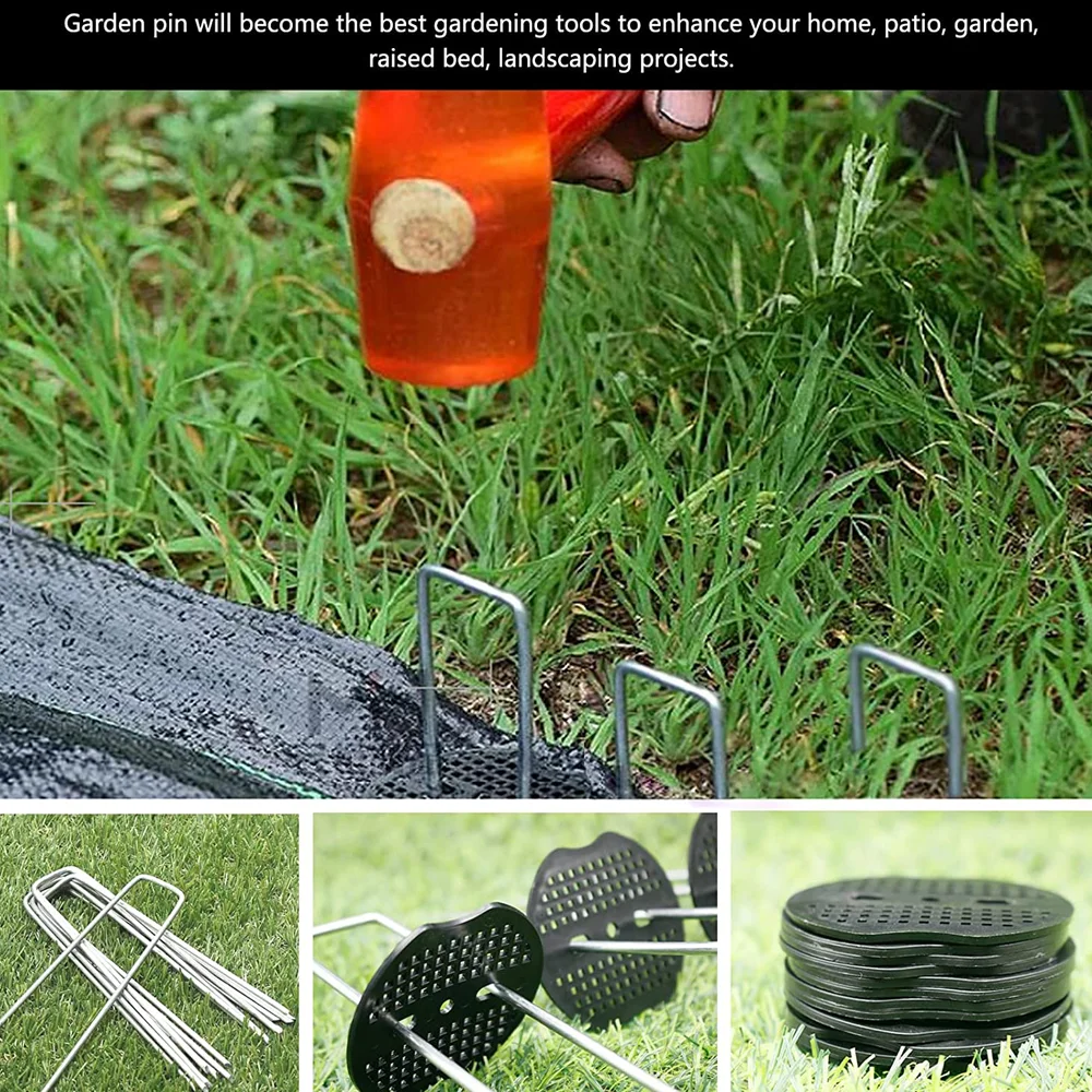 thumbnail: Zevlux Tuin Nietjes 4 Inch - 50 Stuks Gegalvaniseerde Zware Landschapspennen