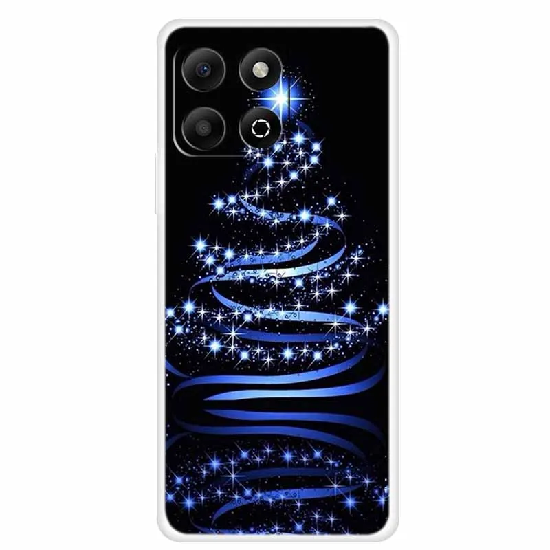 Festive Clear Silicone Phone Case - Soft TPU Christmas Design