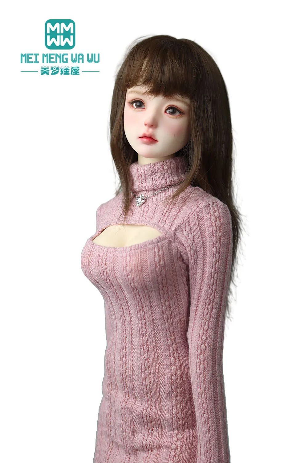 BJD Puppenkleidung für 1/4 1/3 MSD SD DD Spielzeug Gelenkpuppen Mode Twist Rollkragenpullover Kleid Mädchen Geschenk – Detail 17