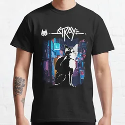 Cat Stray Game Graphic T - Shirt - 100% Cotton Plus Size - S (Stray game  9)