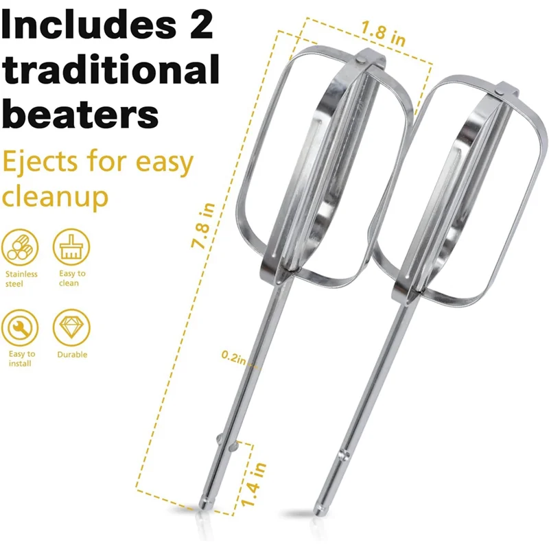 Hand Mixer Beaters for -Lton 62682RZ 62692 62695V 64699, Mixer Parts Replacement, Hand Electric Attachment