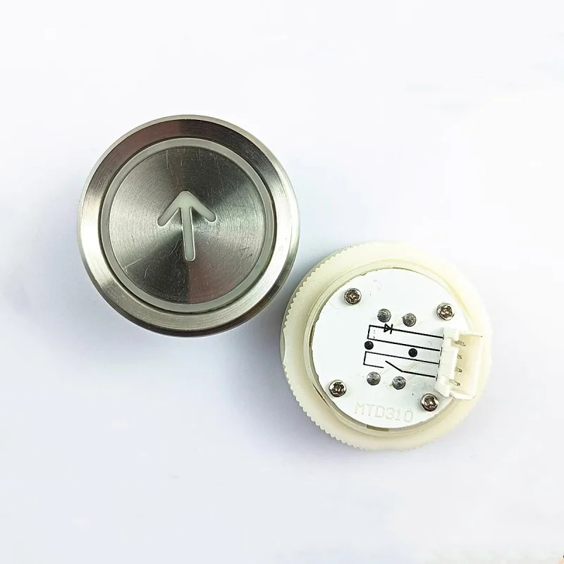 5PCS For Hitachi Elevator Push Button MTD310 MTD331 MTD330 Diameter 37mmDC24V Stainless Steel with Braille/without Braille