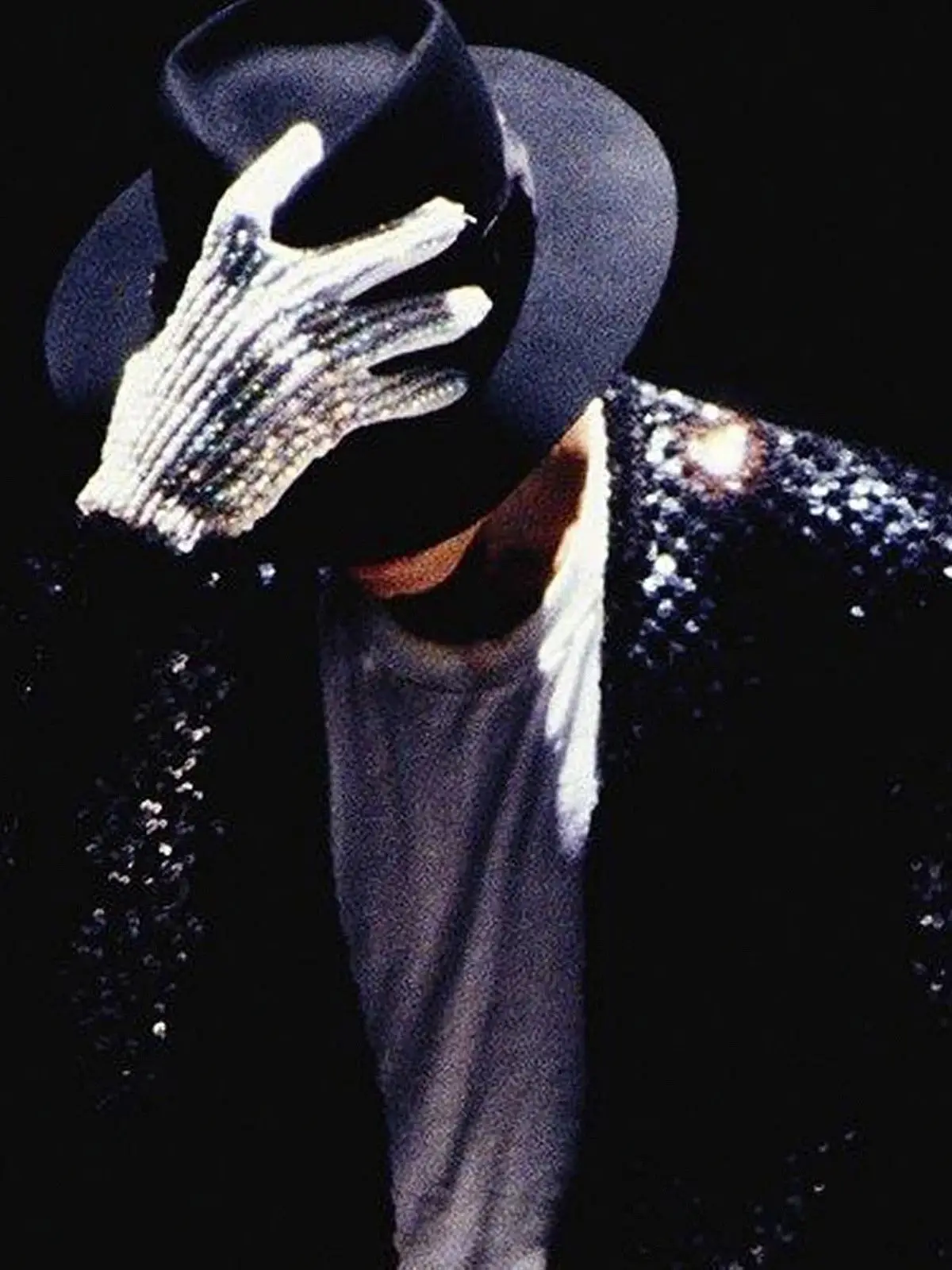 Impersonator Michael Joseph Jackson Costumes Jacket Sequies Black Shining Jacket 4