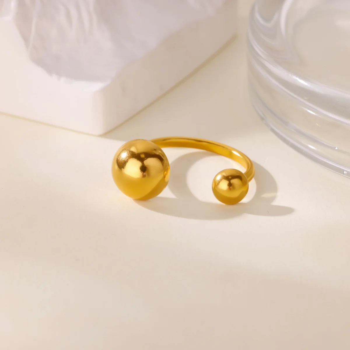 Rings Gold Color Stainless Steel
