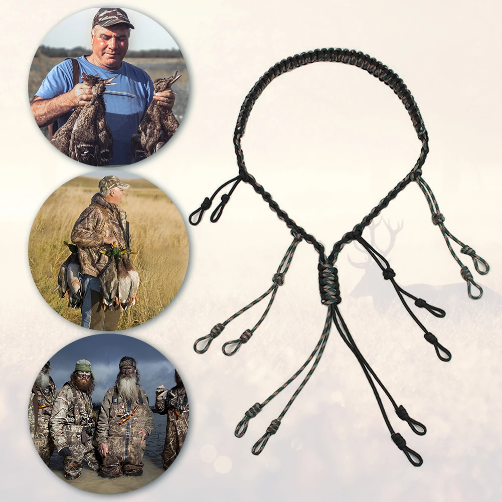 Hunting Rope Hunting Duck Call Ropes Hunting Lanyard Duck Wild Bird Call Decoy Cord Hunter Game Whistle Decoy Sling
