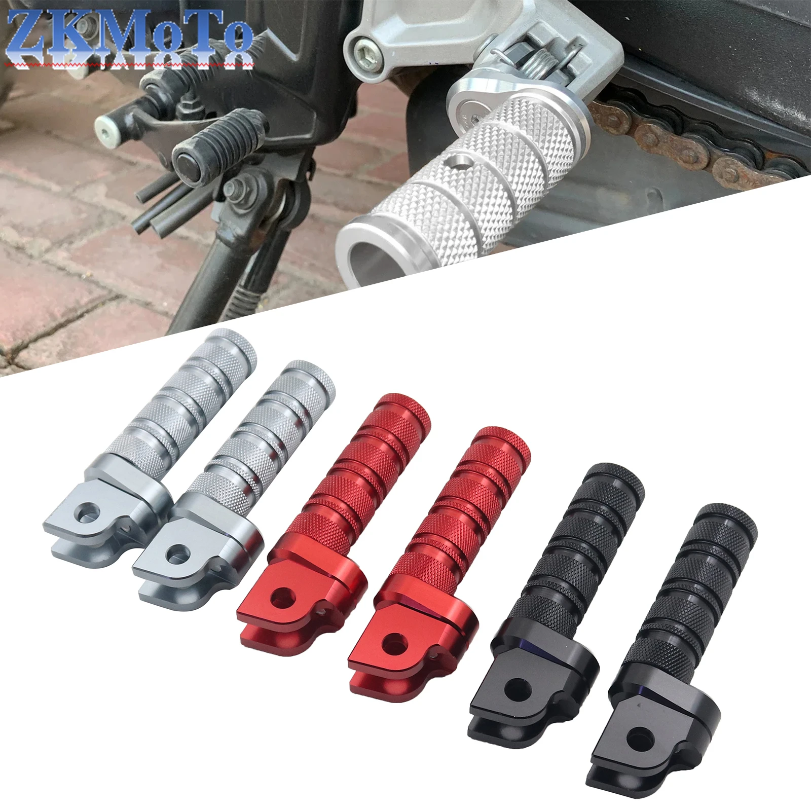 Motorcycle Accessories Motorcycle Footrests Motorcycle Foot Pedals Motorcycle CNC Pedal Foot Pegs FootRest Footpegs For Honda CB50R 125R 250R 300R 400F 600F 900F CBR250RR 250R 300R 400R 500R