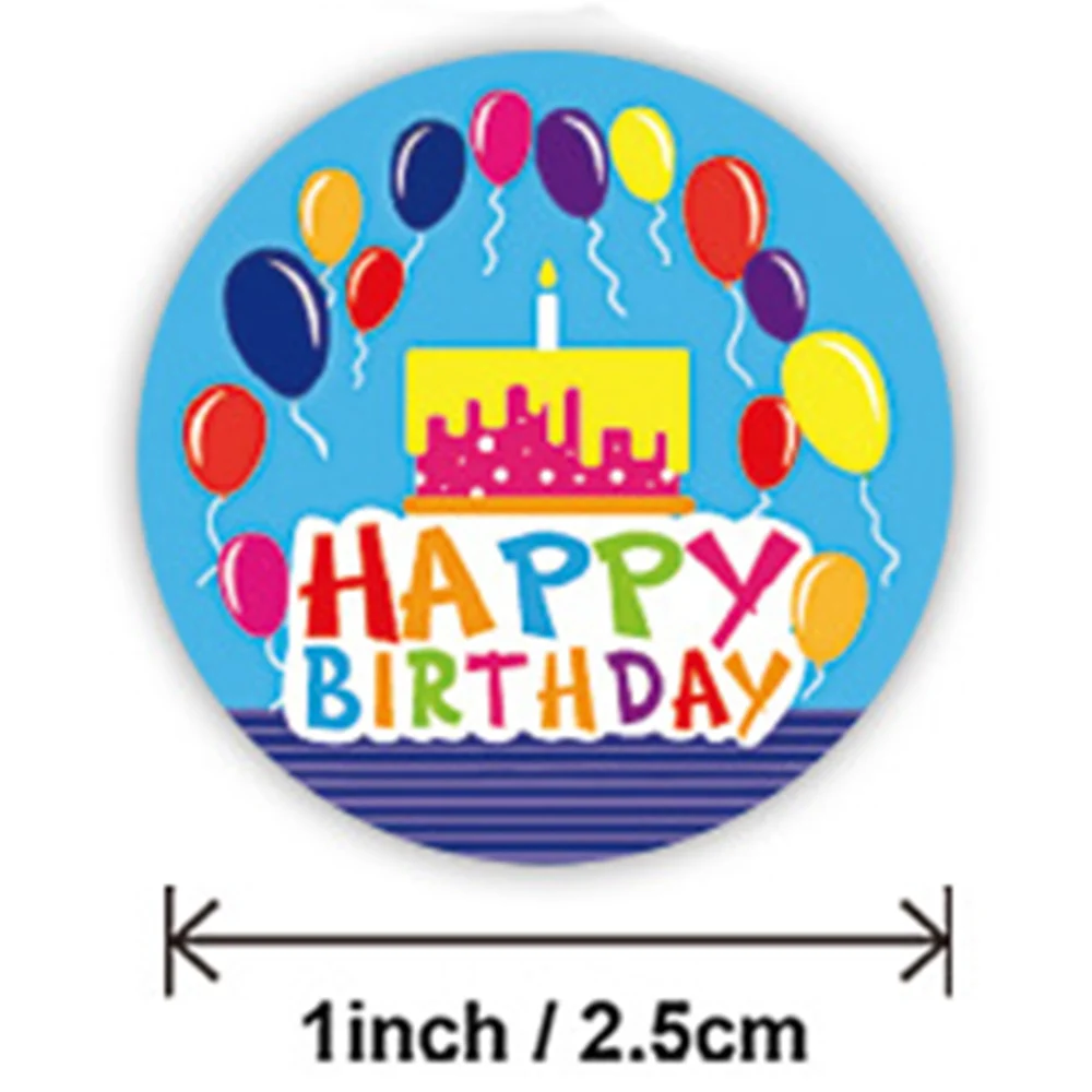 50-100 stücke alles Gute zum Geburtstag Aufkleber Geschenk verpackung Versiegelung etikett DIY Party Dekoration selbst klebende handgemachte Schreibwaren Aufkleber – Detail 5