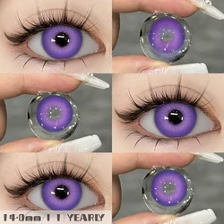 Vibrant Yearly Colored Contact Lenses - Natural Fashion Red & Blue (NEBULA - PURPLE)