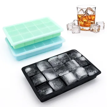 15 grid silicone ice grid creative home DIY ice block mold with cover ice making mold 1