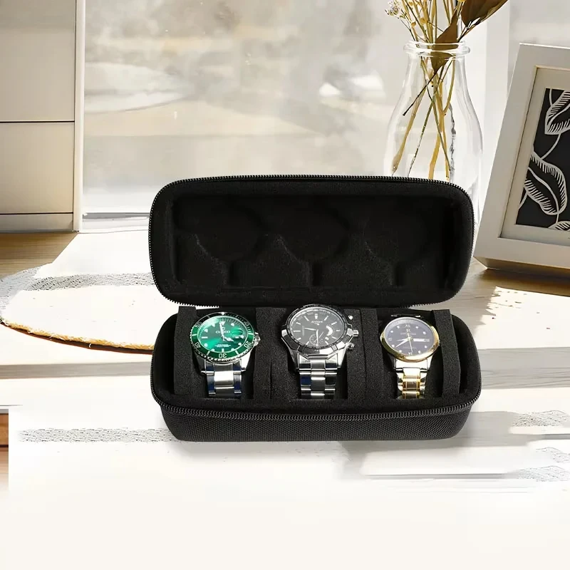 Travel Case for Watch with 3 Slots Rigid High-Quality Watch thumbnail 2