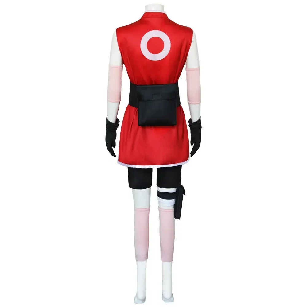 Anime Ninja Haruno Sakura Cosplay Costume Adult Women Uniform Suit Halloween Outfit Carnival Performance