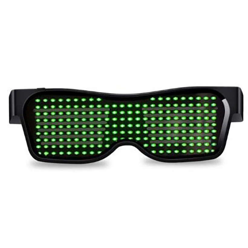 New Years Glasses Programmable Display Message Led Magic Glasses App Controlled Led Sunglasses for Party Bar DJ Dance