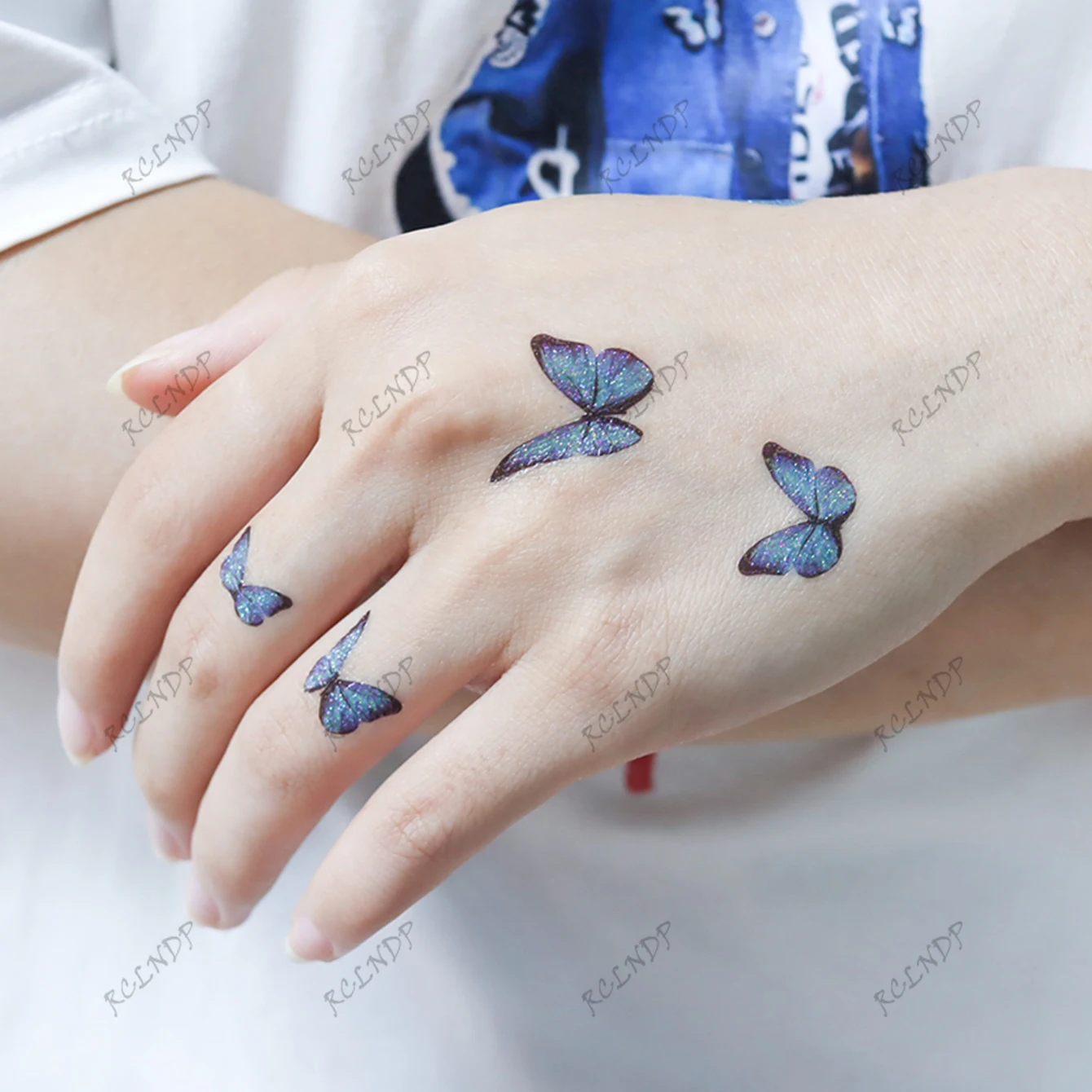 Waterproof Temporary Tattoo Sticker Butterfly Fake Tatto Flash Tatoo Face eye finger Tato for Girl Women