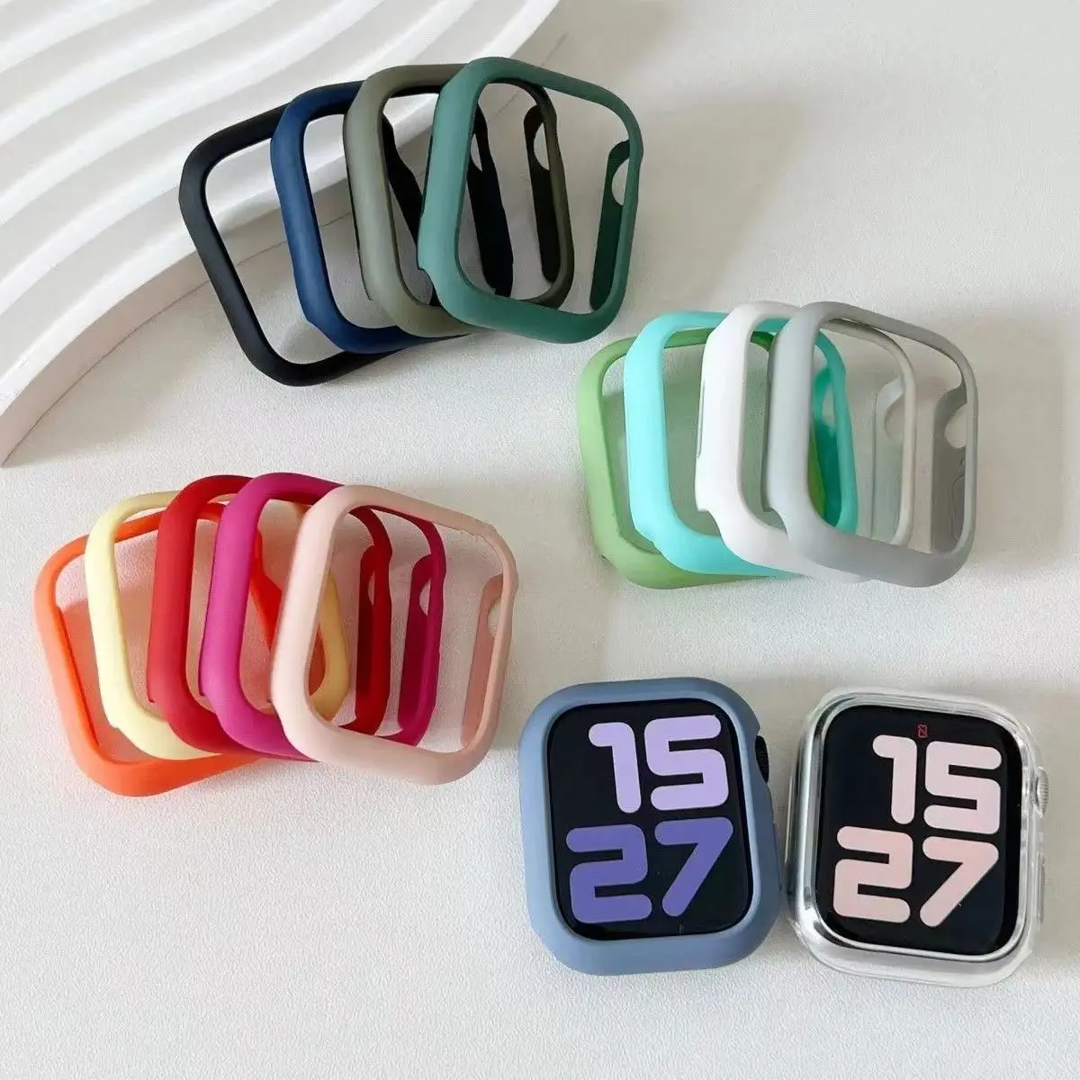 Premium Soft Silicone Apple Watch Bumper Protector Cover