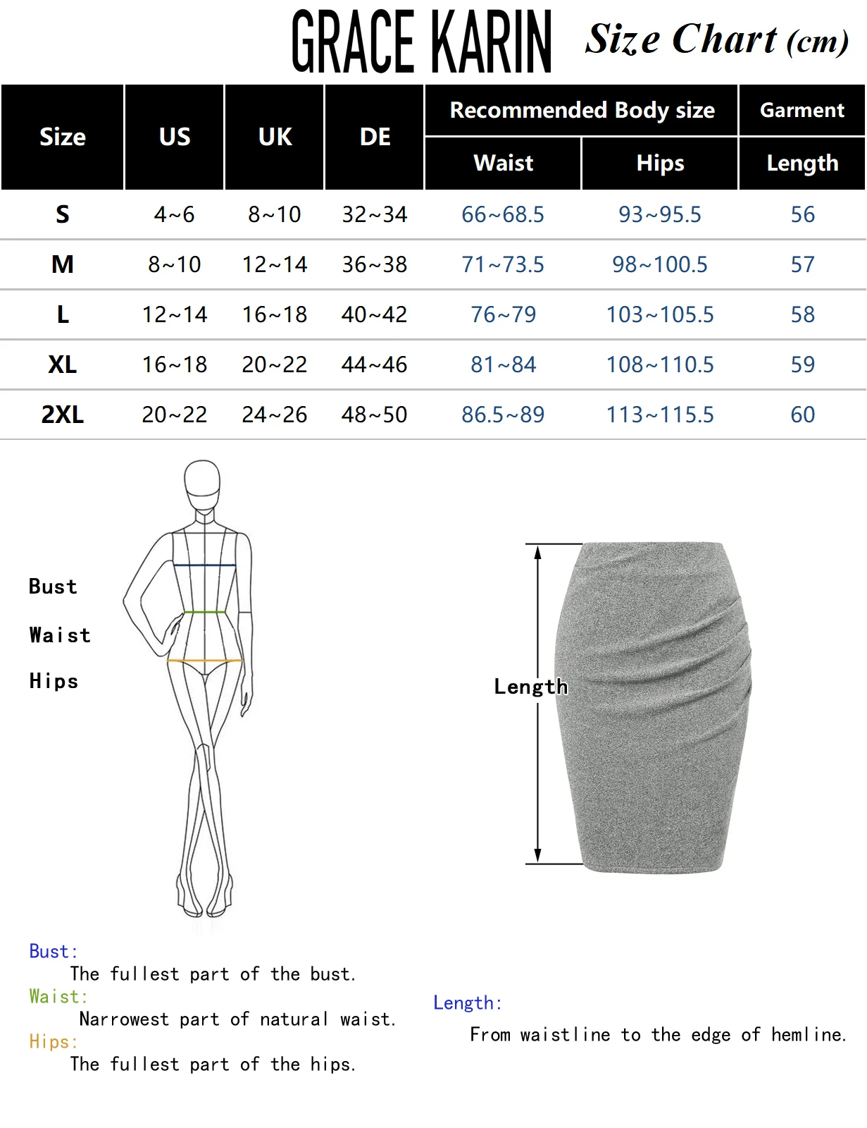 GK Women Ruched Party Evening Skirt High Waist Knee Length Sexy Cocktail Fashion Elegant Hips-wrapped Bodycon Skirt Temperament