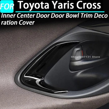 Auto Porta Centrale Interna Porta Ciotola Trim Decorazione Della Copertura per Toyota Yaris Cross Accessori Interni 2020 2021 2022 2023
