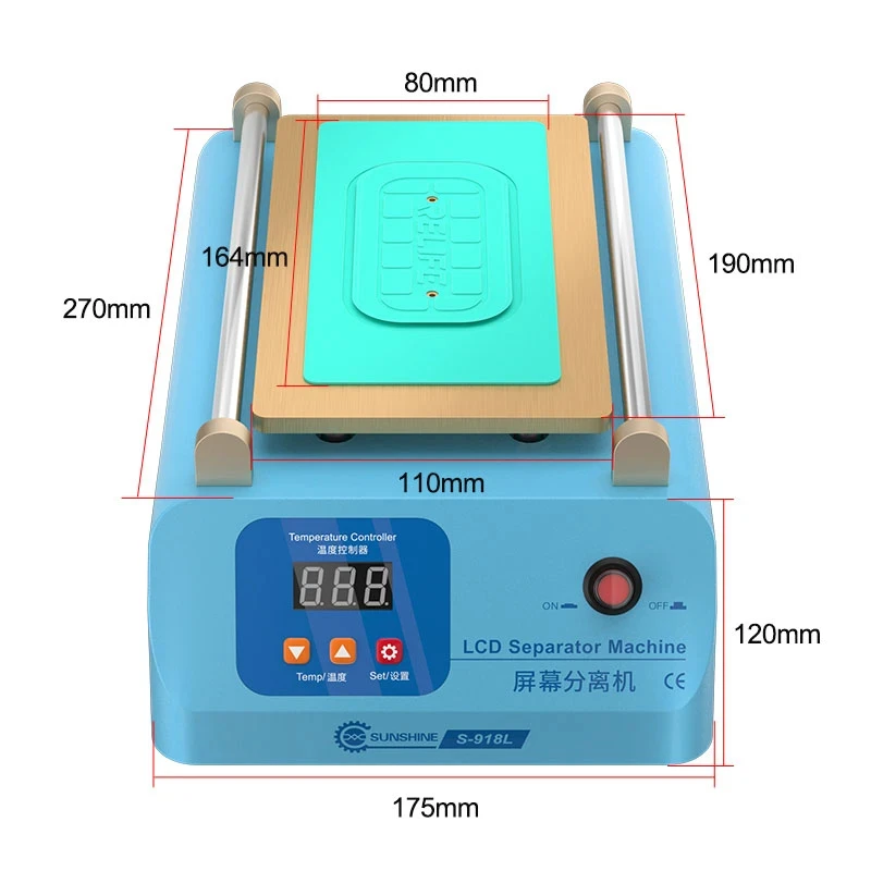 SUNSHINE S-918L LCD Screen Separator Suitable for Mobile Phones Under 8 Inches Super Strong Suction Screen Repair Separator