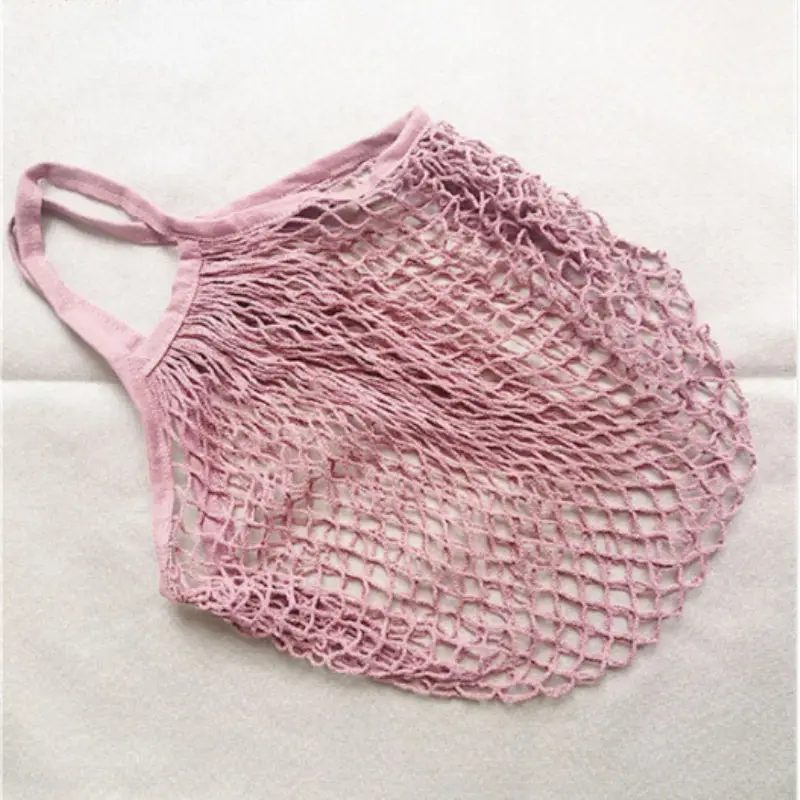 Eco-Friendly Reusable Cotton Mesh Shopping Tote Bag