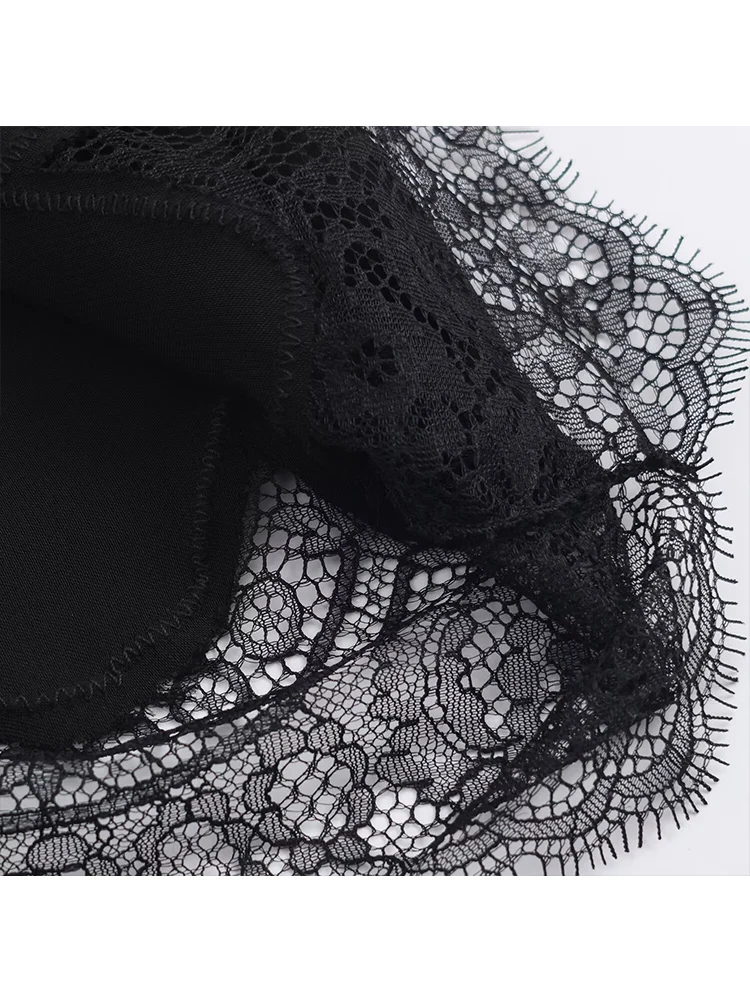 2026 New Women''s Elegant O-neck Shirt Long Sleeved Solid Color Asymmtrical Lace Hem Blouse Fashionable Ladies Temperament Top