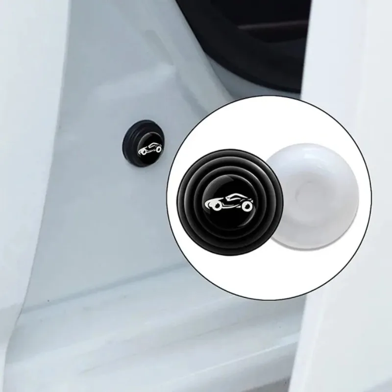 Car Door Anti Shock Absorber Silicone Door Buffer Bumper Anti-collision Sound Absorbing Pad Universal Auto Rubber GasketSticker