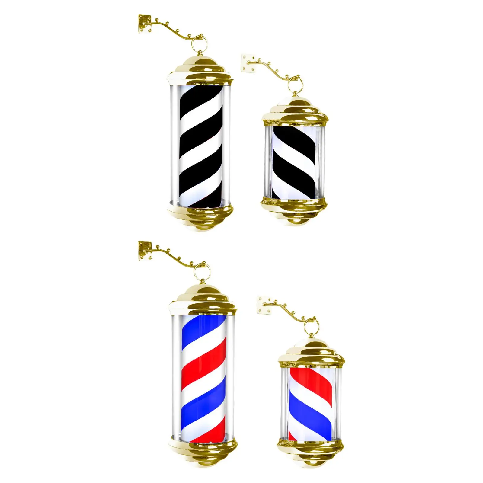 Barber Pole Light Rainproof Barbershop Rotating Light for Hairdressing Salon