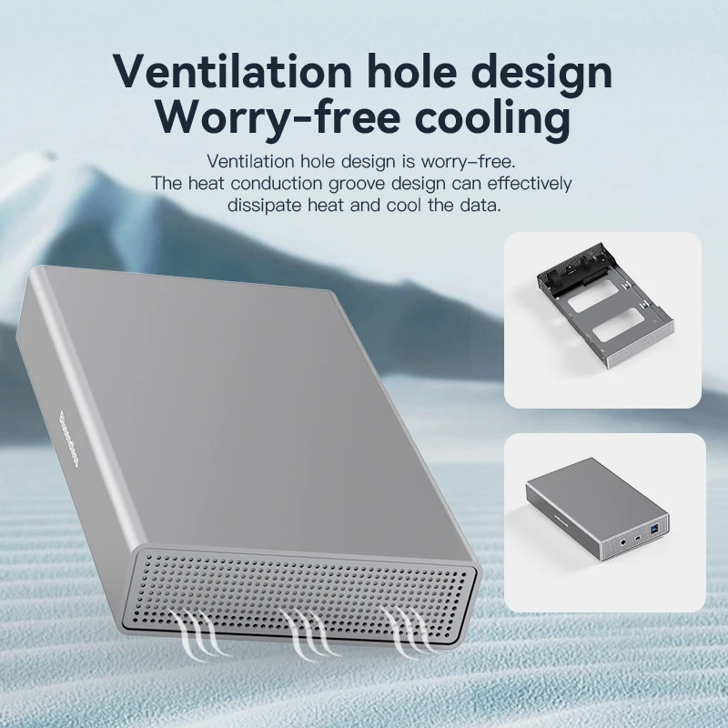 External Hard Drive Case Hard Drive Enclosure Hard Disk Case External Hard Drive Box HDD Case Enclosure Blueendless 3.5