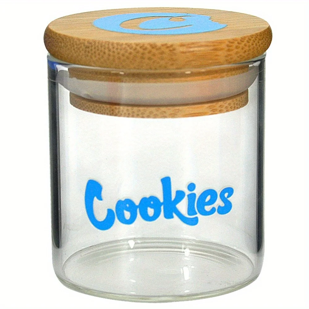 Glass Storage Jars with Airtight Bamboo Lid for Serving Tea Coffee Spice Candy Cookie