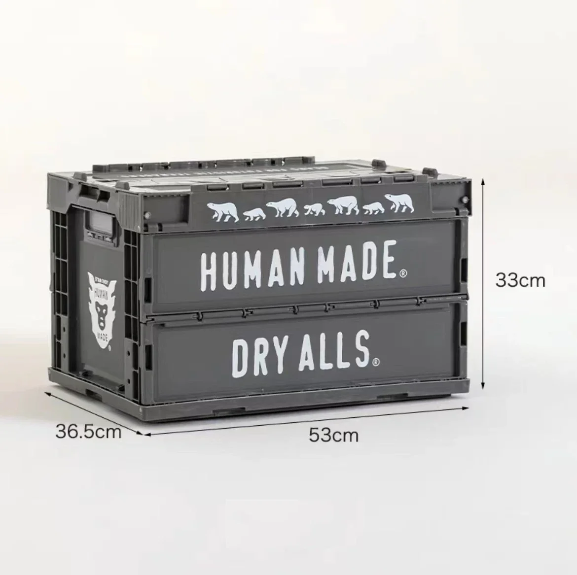 カラーボックス HUMAN MADE CONTAINER 74L pink Human Made pink folding storage box car trunk storage box