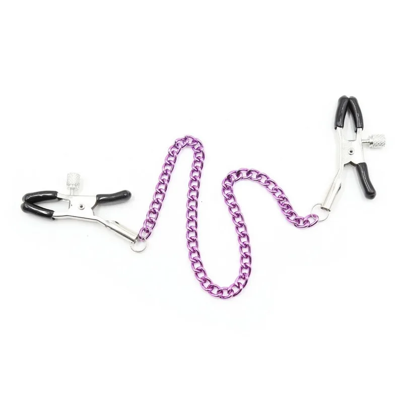 Nipple Clips Metal Chain Nipple Milk Clips Breast Massage Clamps Adult Flirting Teasing Erotic Gadgets For Couples