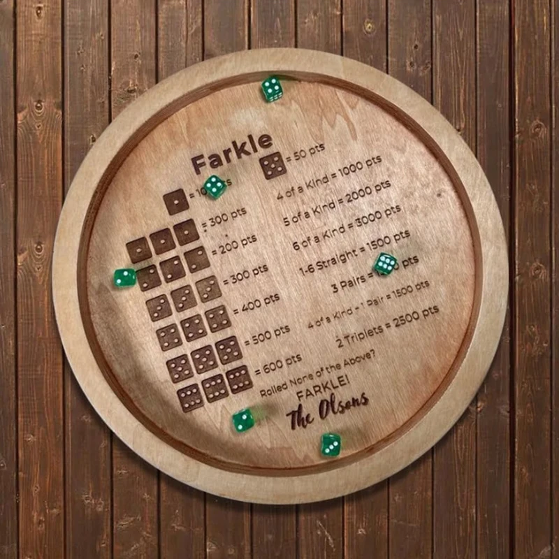Wooden Dice Tray For Farkle Classic Dice Game, Farkle Tray, Classic Game, Tray