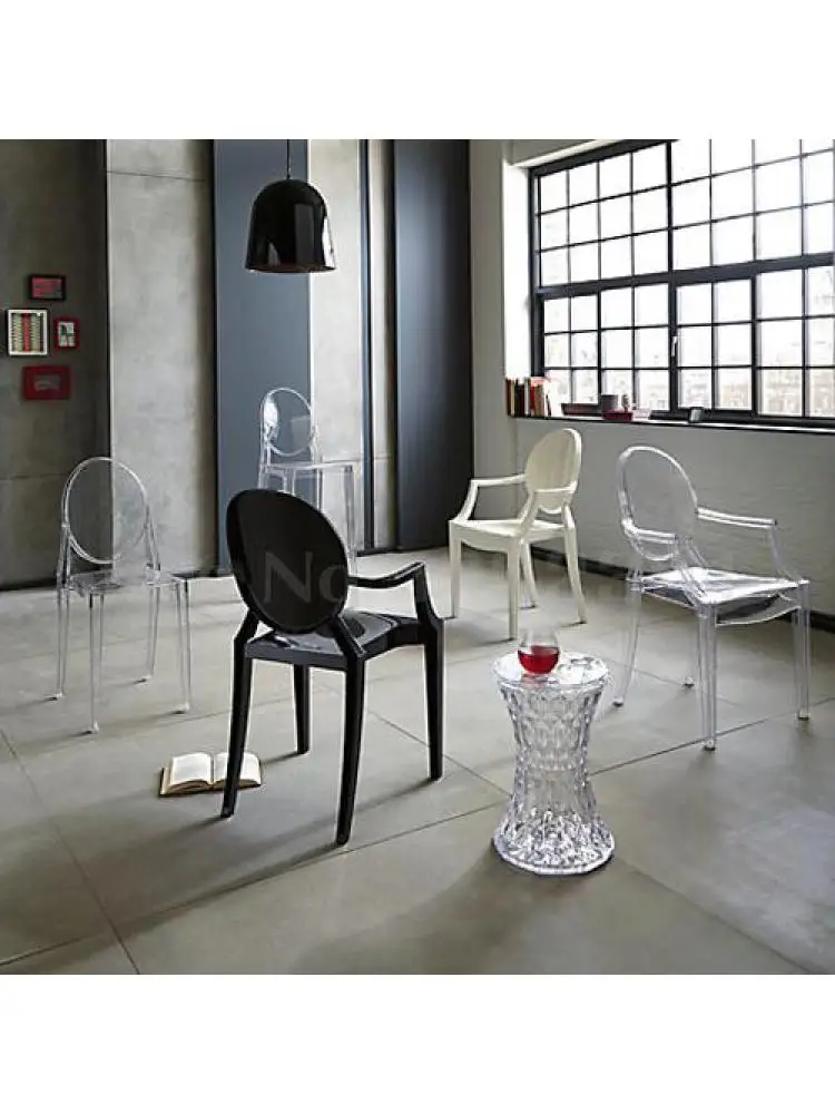 European Creative Transparent Chair Acrylic Chair Personality Modern Devil Chair Ghost Chair Net Red Hotel Plastic Dining Chair