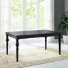 Urban Style Counter Height Dining Set Table and 6 Chairs Solid Wood Grey Button Tufted Back Stately Turned Legs Driftwood Finish 2