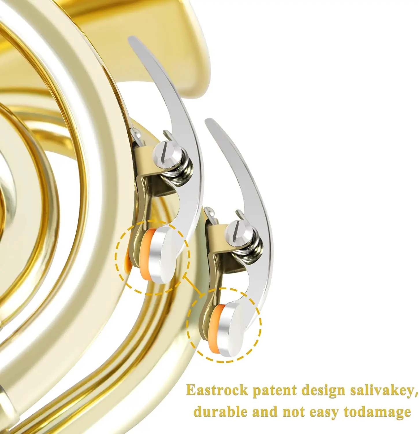 Pocket Trumpet Brass Bb Gold Lacquer Mini Trumpet with 7 C Mouthpiece, Hard Case, Strap, White Gloves, Cleaning Kit for