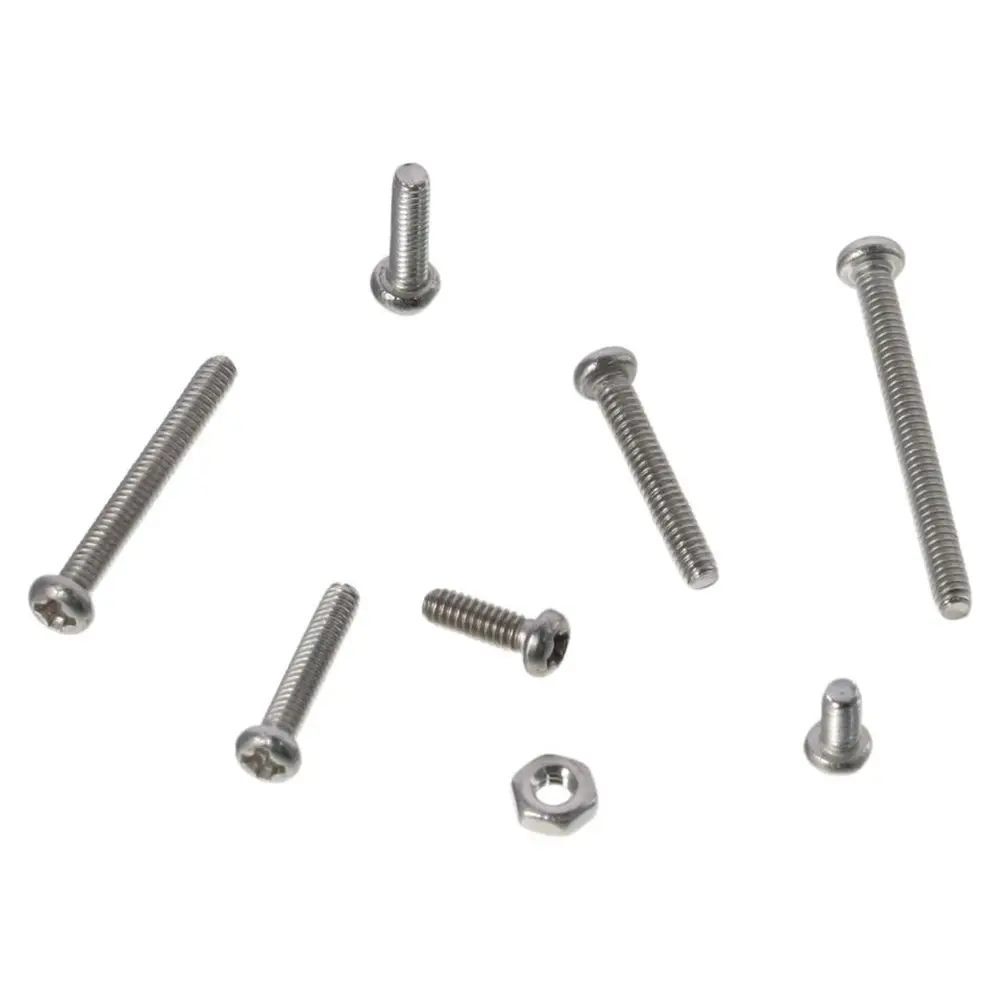 Metric Hex Nuts 304 Stainless Steel Phillips Pan Head Machine Screws M2 Screw Nut Kit 310PCS