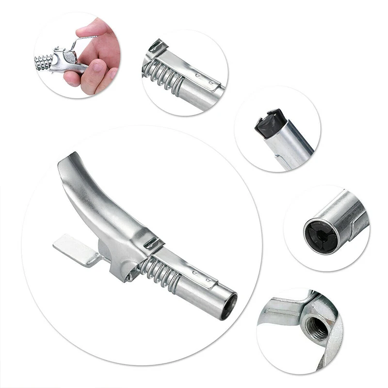 10000PSI High-pressure Locking Clamp Type Grease Gun Coupler Nozzle Universal Manual Grease Pump Head Car Oil filling Equipment