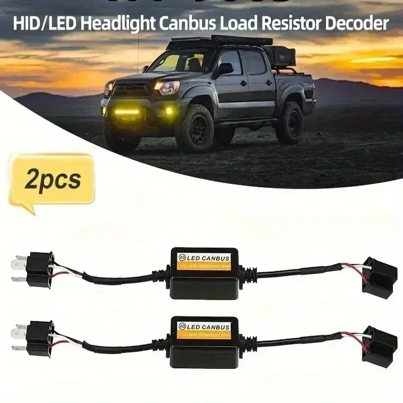 Automotive LED Decoder 1/4PCS H1/H4/H7/H11/9005/9006 Automotive LED Decoder Black Anti-Flicker LED Canbus Decoder Fault Eliminator Auto Accessory
