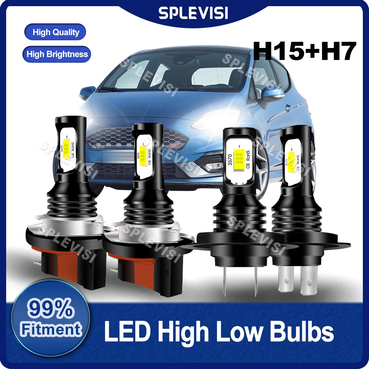 Led Headlight H15 High Beam H7 Low Beam Chip Csp Per Ford Transit Custom Bus Van 2012 2013 2014 2015 2016 2017 2018 2019 2020