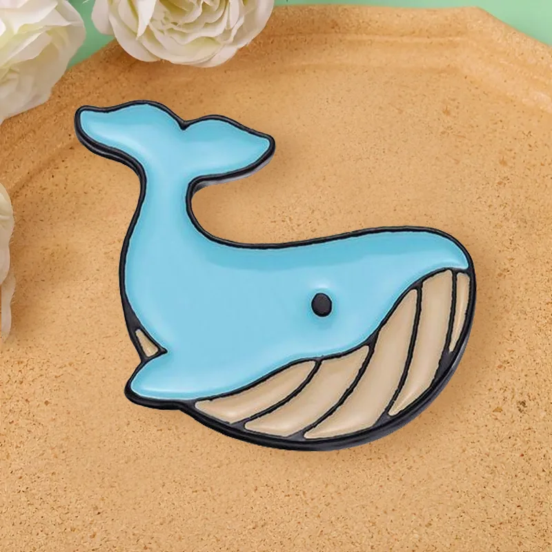 

Cartoon creative brooch cute blue whale brooch best gift for friends and family