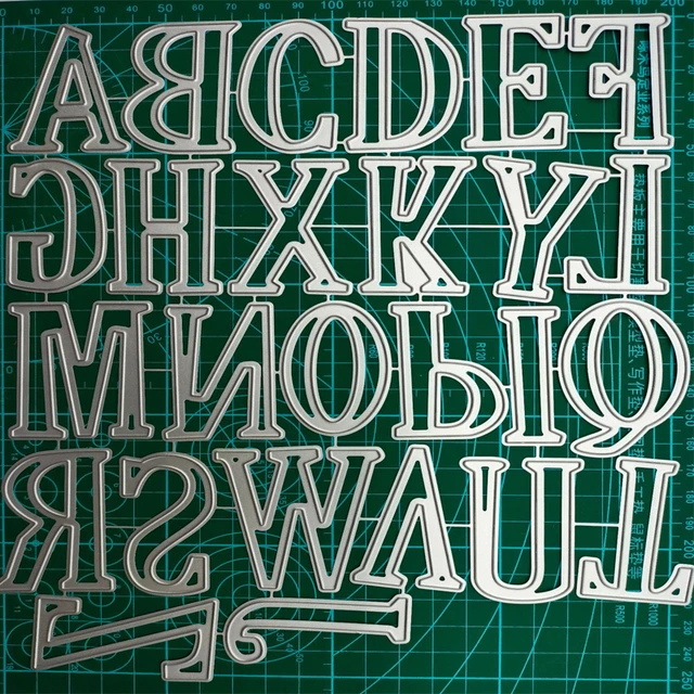 Grandi grandi lettere dell'alfabeto fai da te Scrapbooking taglio Die  stampo in acciaio al carbonio Album fotografico stencil decorativi per  goffratura 5CM 2 pollici - AliExpress