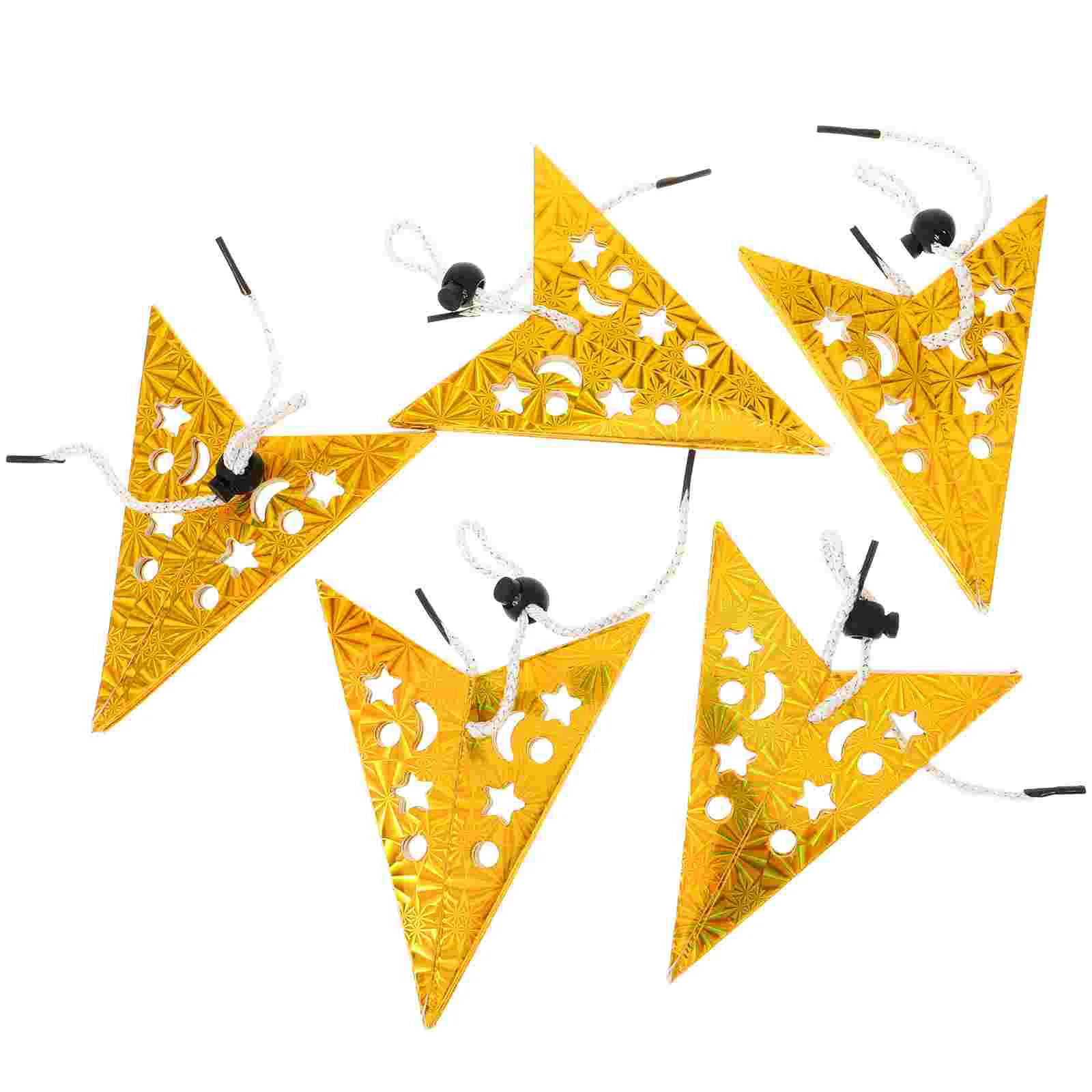 

30CM Shiny Ceiling Paper Star Lampshade Hanging Pentagram Ornament Party Home Decor for Wedding Christmas Red Golden Blue