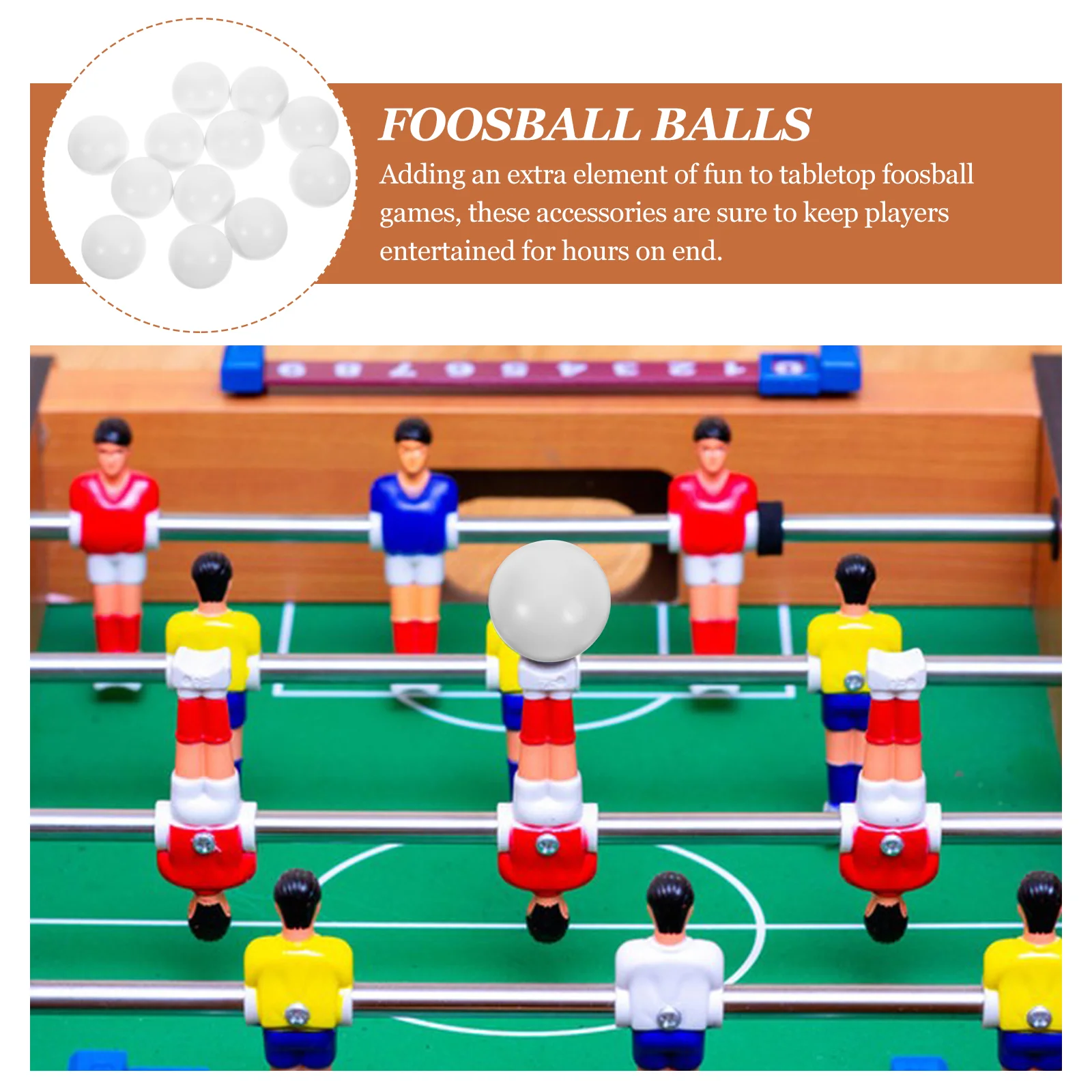 12pcs Table Soccer Foosballs Replacement Balls Foosball Tabletop Game Ball Foosball Accessory Replacements Recreation Room Prop For Table Soccer