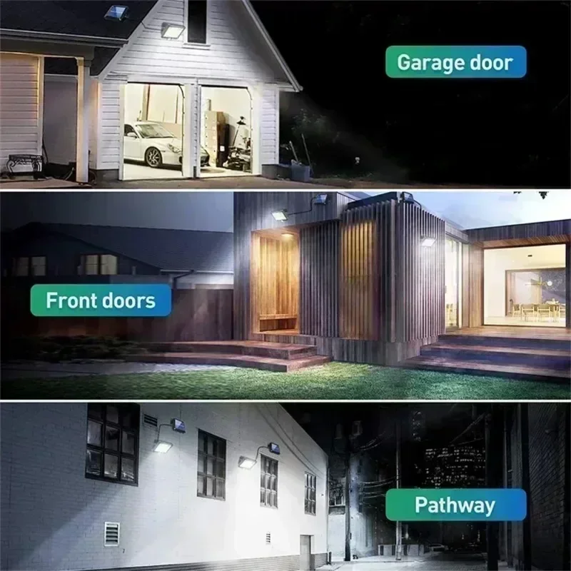 COB LED Solar Light Outdoor PIR Motion Sensor Waterproof Wall Emergency Street Light Garage Lighting Patio Security