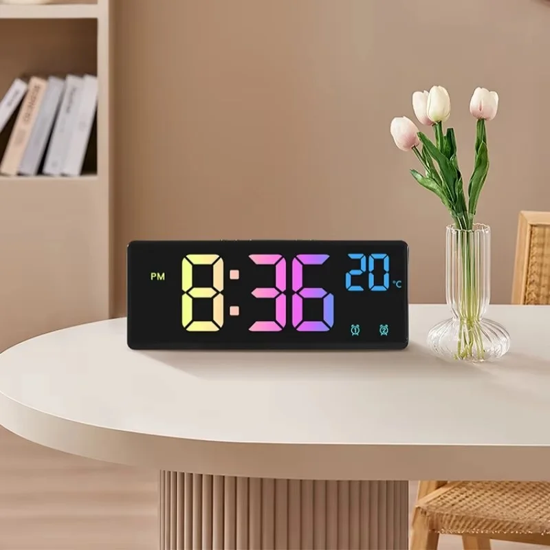 Smart Sound-Activated Alarm Clock with Temperature Display and Night Light