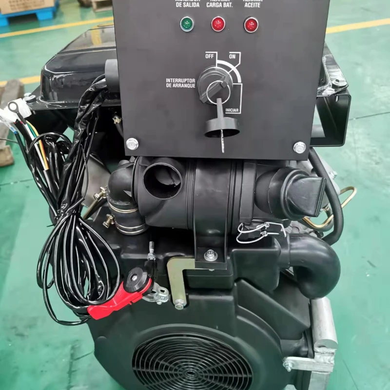 

Diesel dual cylinder V-type engine with small volume, light weight, and power of 13.KW23
